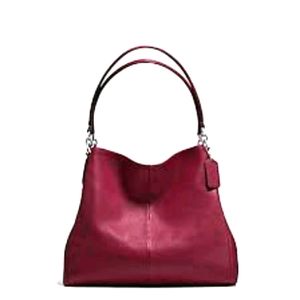 Coach Phoebe pebbled leather hobo bag